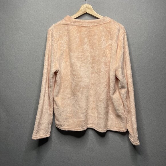 Disney 100 Minnie Mouse XL Sleepwear Sweatshirt Fleece Pajama Top Pink - Picture 5 of 6